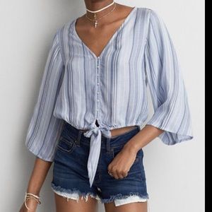 American Eagle cropped blouse!